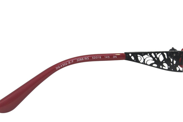 4302  Flower & Lace Red Ruthenium Sunglasses