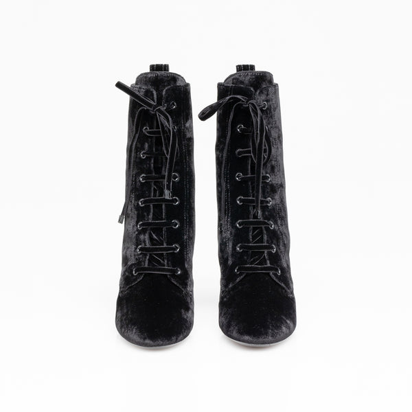 LouLou Velvet Lace-Up Boot |Size 8.5 US - 39 EU