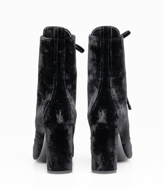 LouLou Velvet Lace-Up Boot |Size 8.5 US - 39 EU