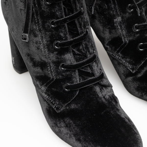 LouLou Velvet Lace-Up Boot |Size 8.5 US - 39 EU