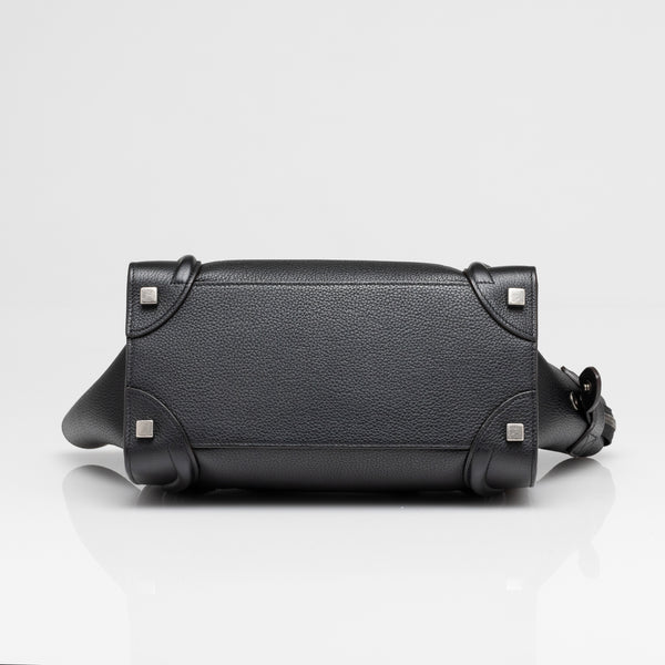 Micro Luggage Handbag in Drummed Calfskin