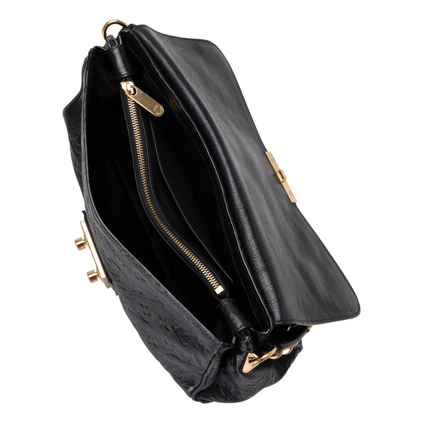 Rubel Black Monogram Empreinte Leather Shoulder Bag