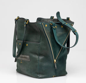 Green Serge Tote Baggio Consignment