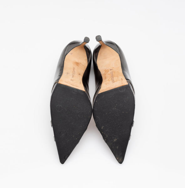 Gunmetal & PVC Stiletto Pumps Sz8/38