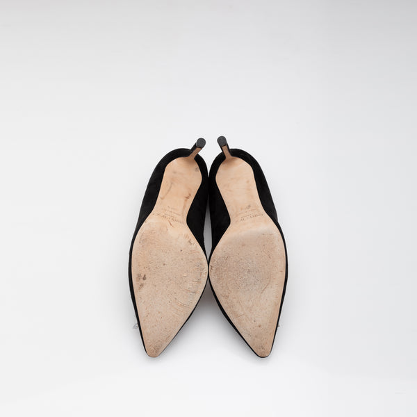 Jasmine Black Suede Stiletto Heel Evening Pump 100 | Size 8.5/38.5