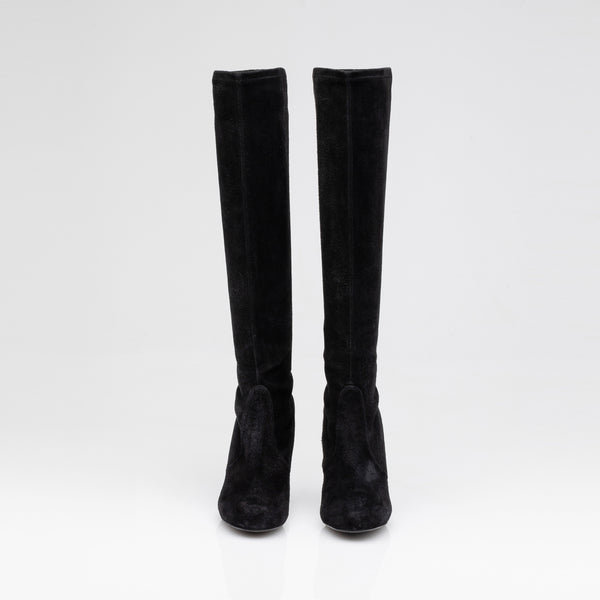 Black Tall Stiletto Boot | Size 8