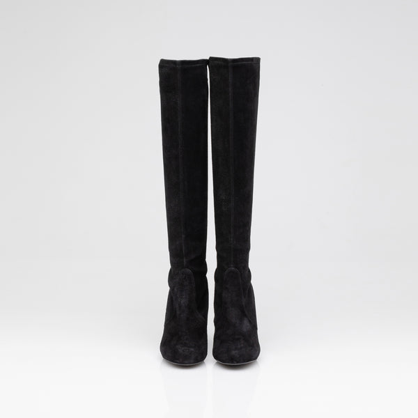Black Tall Stiletto Boot | Size 8