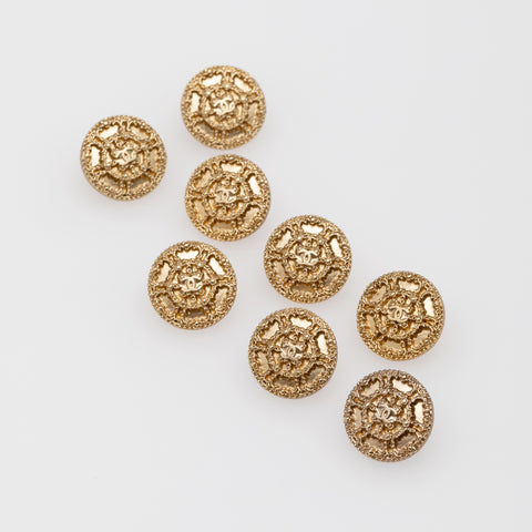 Vintage Gold  Buttons with Interlock CC's