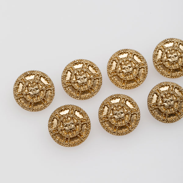 Vintage Gold  Buttons with Interlock CC's