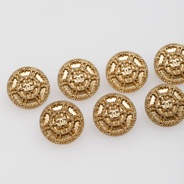 Vintage Gold  Buttons with Interlock CC's