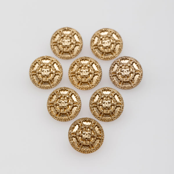 Vintage Gold  Buttons with Interlock CC's