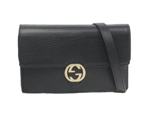 Gucci | Chain Wallet Marmont Calfskin Crossbody in Black