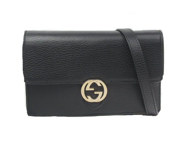 Gucci | Chain Wallet Marmont Calfskin Crossbody in Black