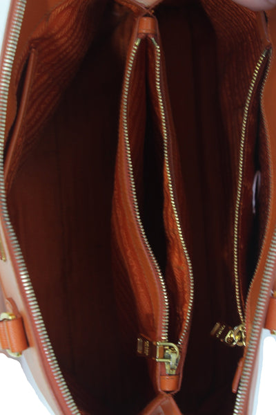 Prada | Orange Leather Satchel