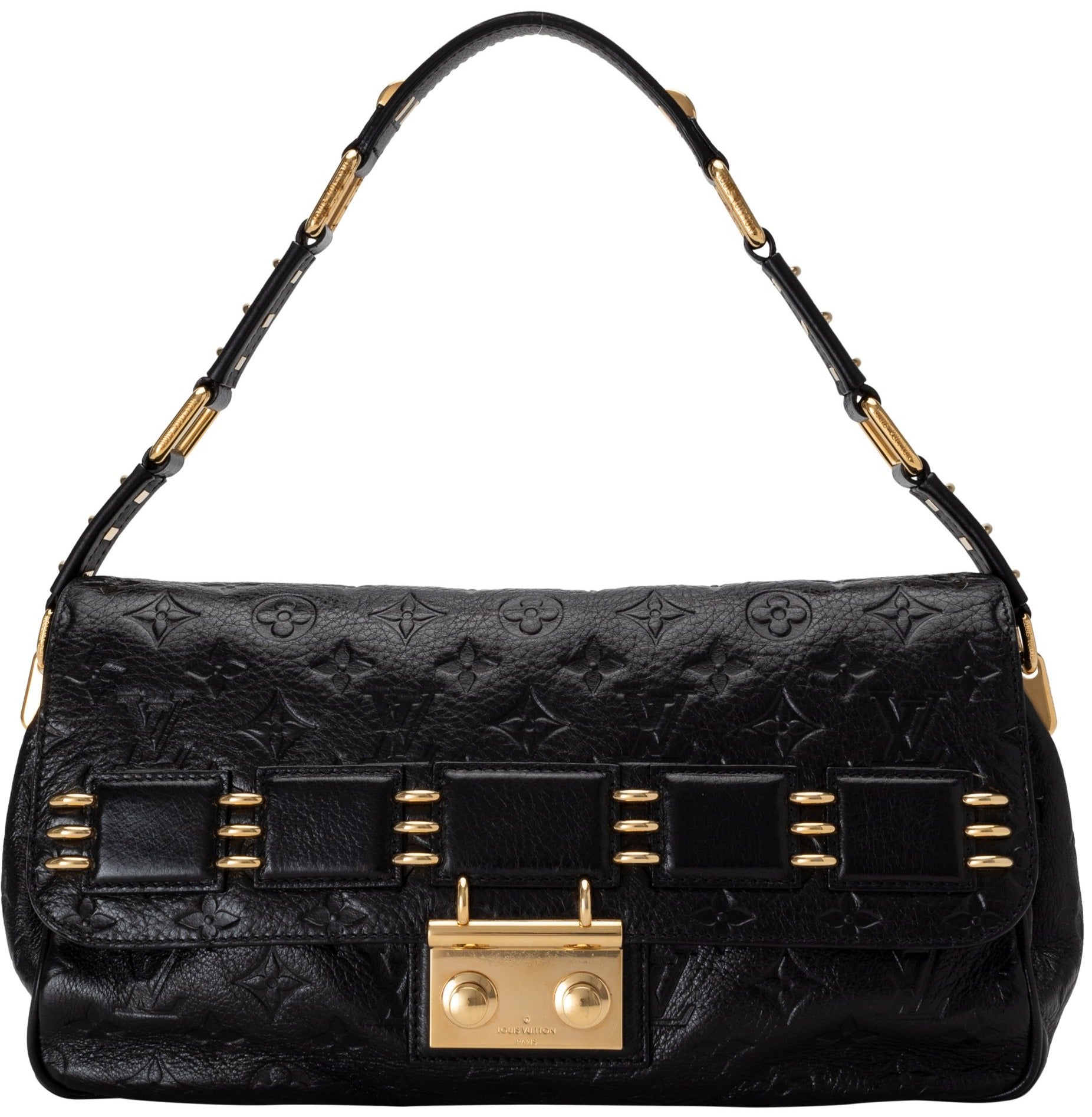 Rubel Black Monogram Empreinte Leather Shoulder Bag – Baggio