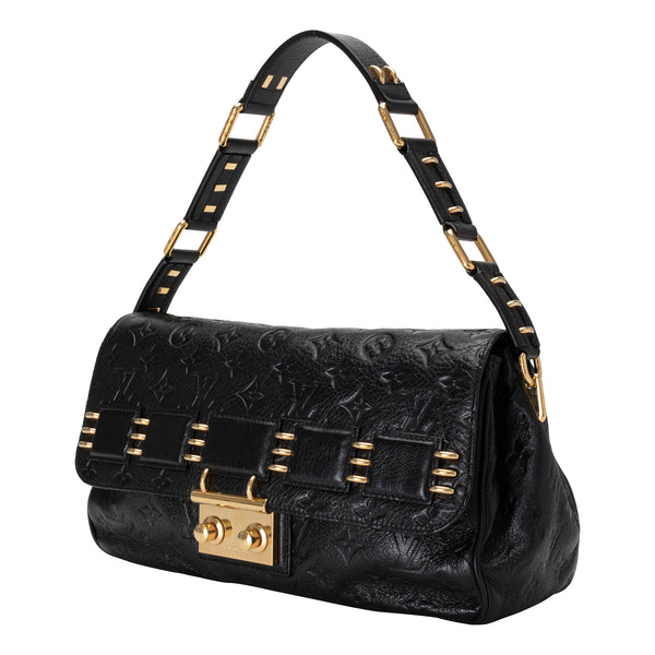 Rubel Black Monogram Empreinte Leather Shoulder Bag