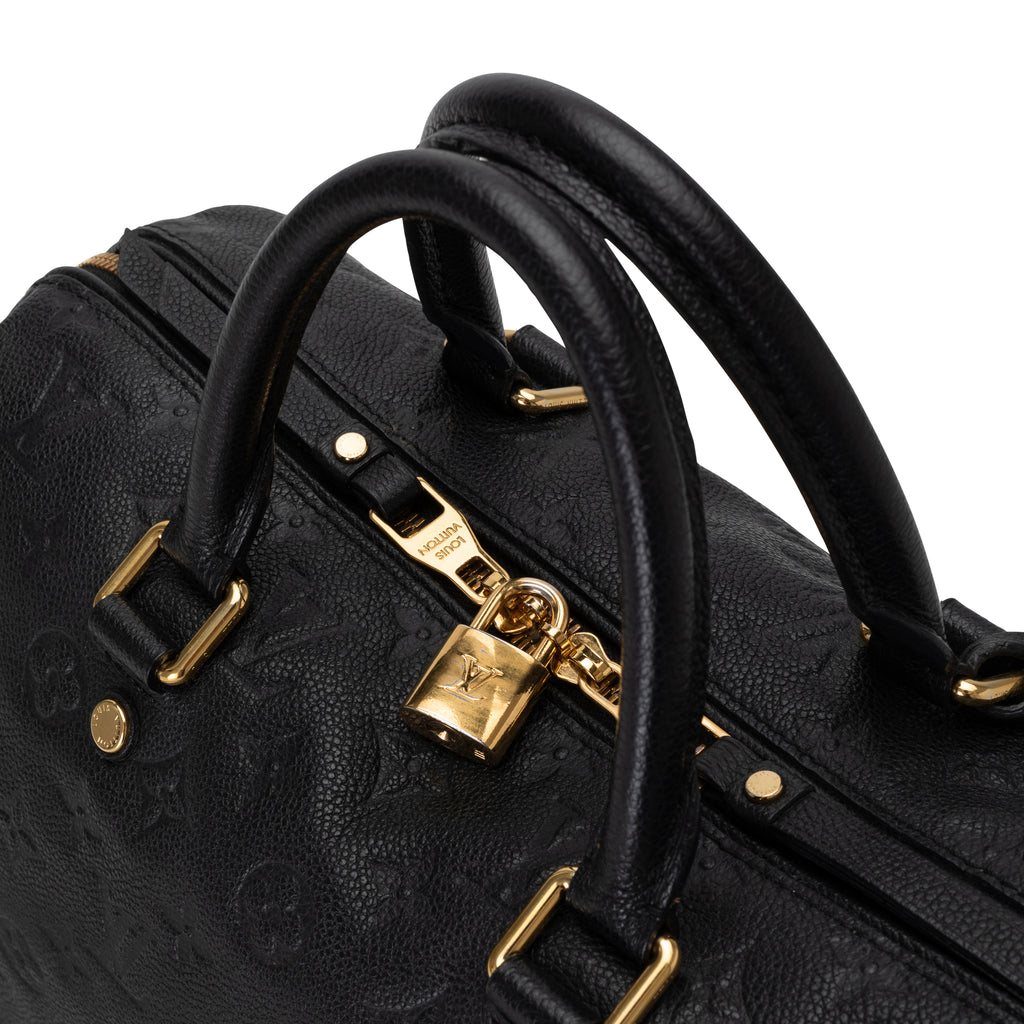 Louis Vuitton  Speedy Bandouliere 30 Empreinte Noir Leather Satchel –  Baggio Consignment