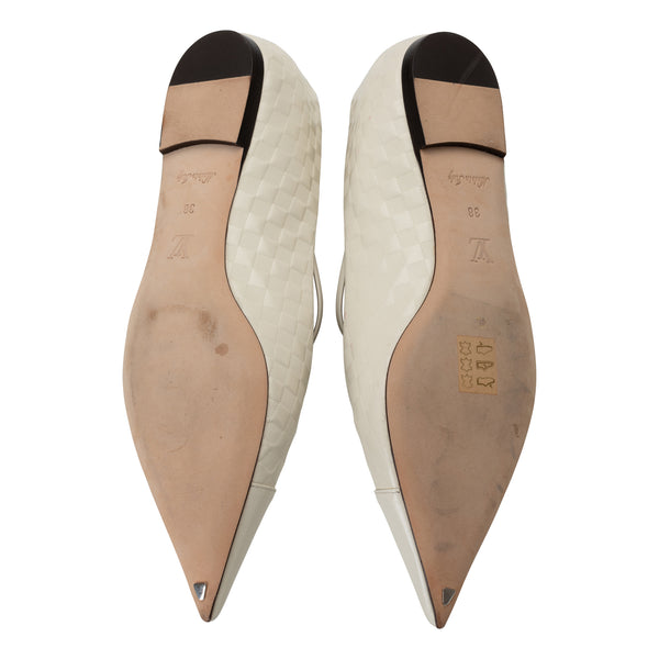 Damier Cubic Pointed Flat Sz7.5/38