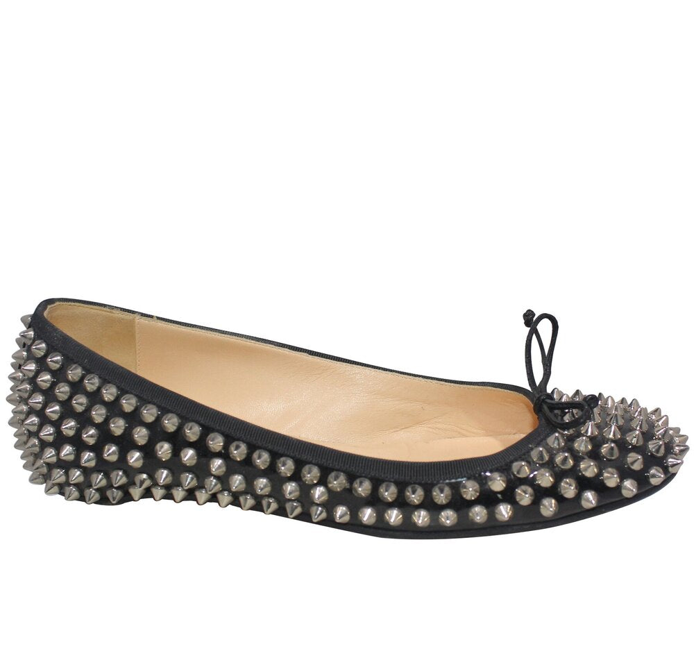 Christian Louboutin | Leather Studded Ballet Flat Sz 7.5/37.5