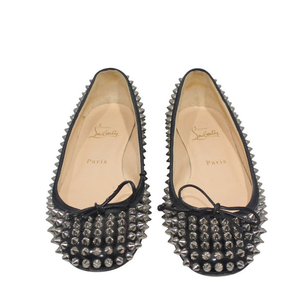 Christian Louboutin | Leather Studded Ballet Flat Sz 7.5/37.5