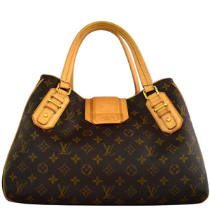 LOUIS VUITTON Griet Monogram Canvas Tote Bag Brown