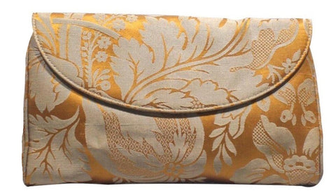 Oscar de la Renta | Brocade Silk Amber Clutch