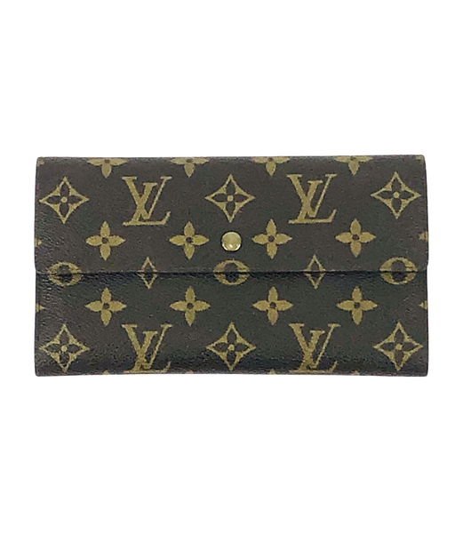Monogrammed Coated Canvas Sarah Wallet