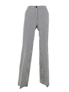 Navy and Cream 'Faye' Striped Bootcut Jeans | Size 6