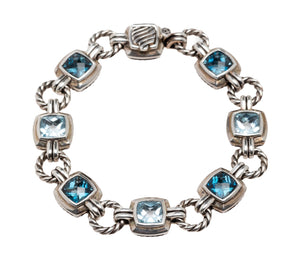 Renaissance Blue Topaz Link Bracelet