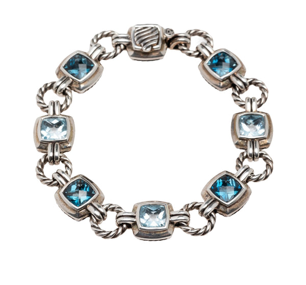 Renaissance Blue Topaz Link Bracelet