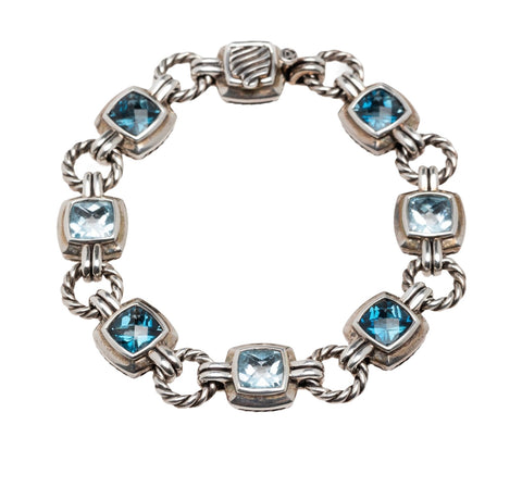 Renaissance Blue Topaz Link Bracelet