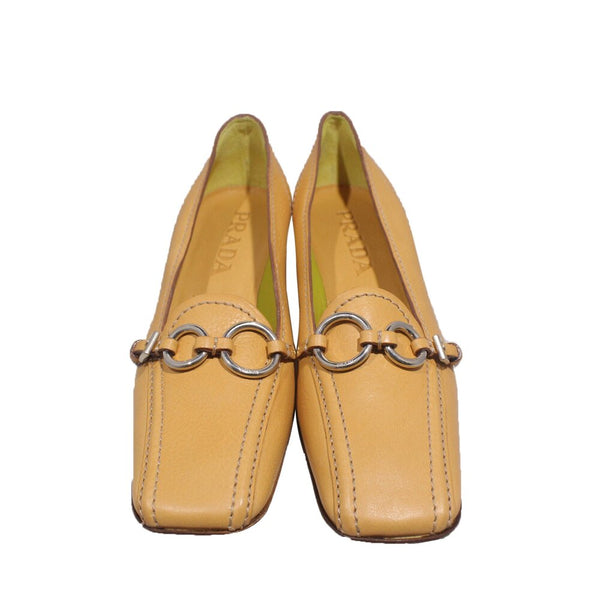 Tan Buckle Loafers | Size 36