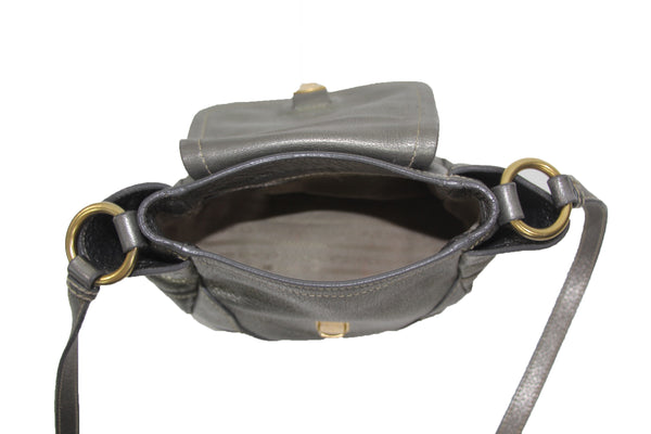 Prada | Vitello Daino Crossbody bag in Acciaio