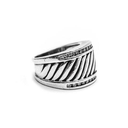 David Yurman | Diamond Cigar Band Ring