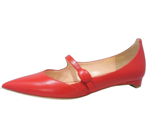 Red Pointed Toe Mary Jane's | Sz 37.5
