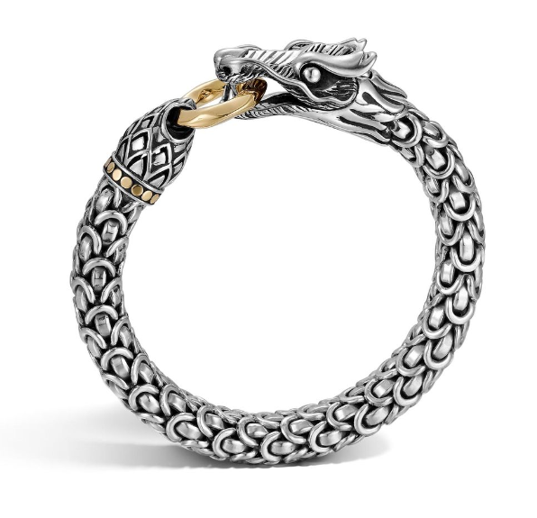 John Hardy | Naga 18K Yellow Gold & Sterling Silver Dragon Bracelet