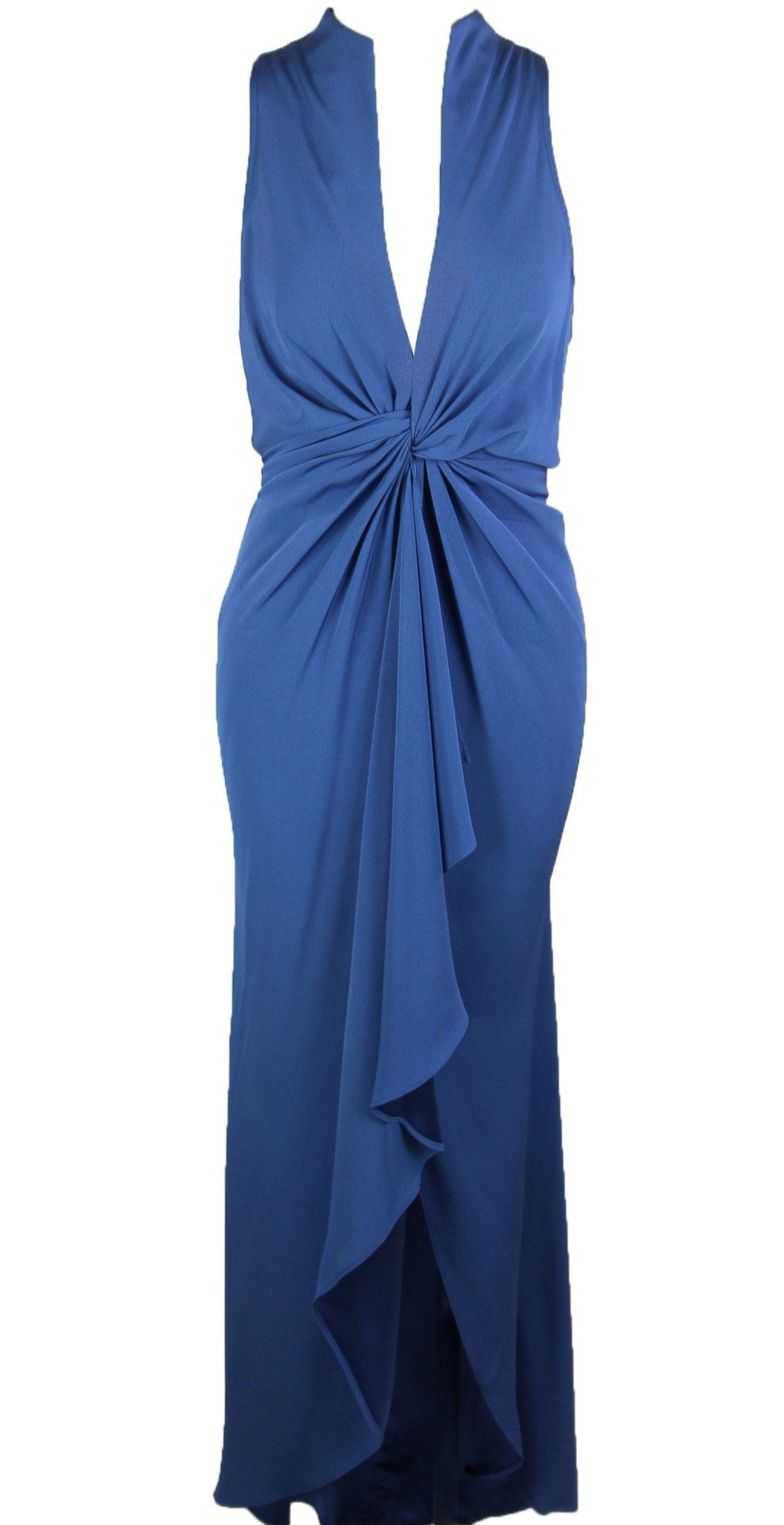 Bounty Sapphire Blue Plunge Dress Gown | Size 6