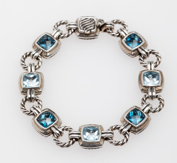 Renaissance Blue Topaz Link Bracelet