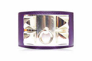 Hermés | Ultra Violet Collier de Chien Cuff Bracelet | Size Large