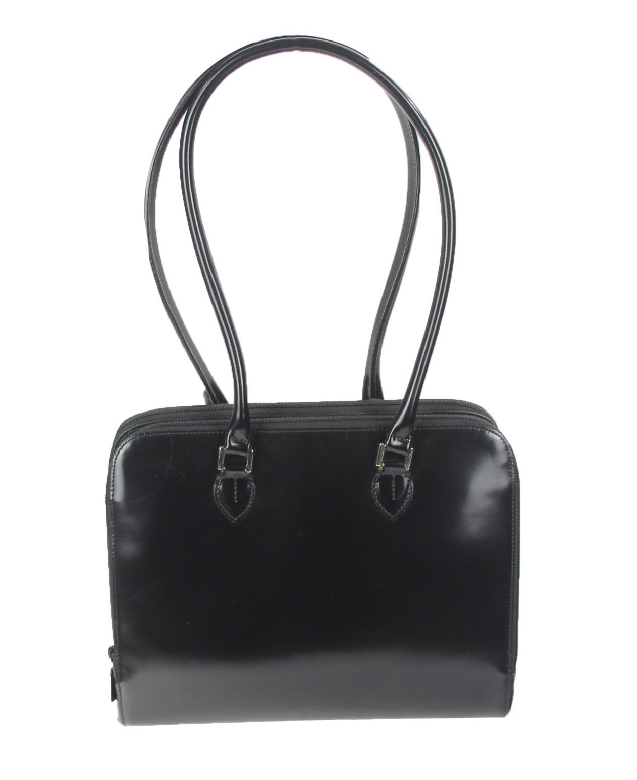 Furla | Black shiny leather shoulder bag