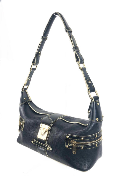 L'Impetueux Suhali Black Goat Leather Shoulder Bag