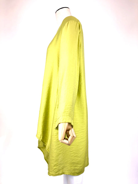 Chartreuse Asymmetrical Tunic Top | Size L