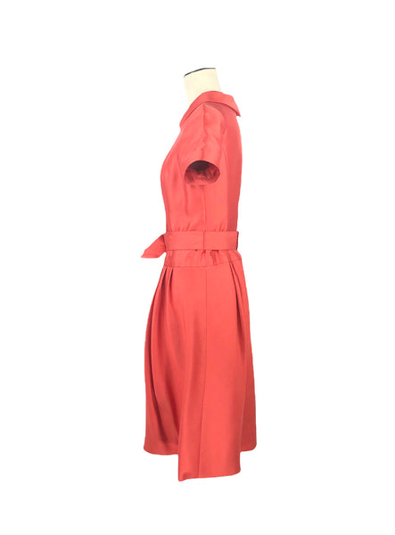 Red-Orange Short Sleeve Dress | Size 4