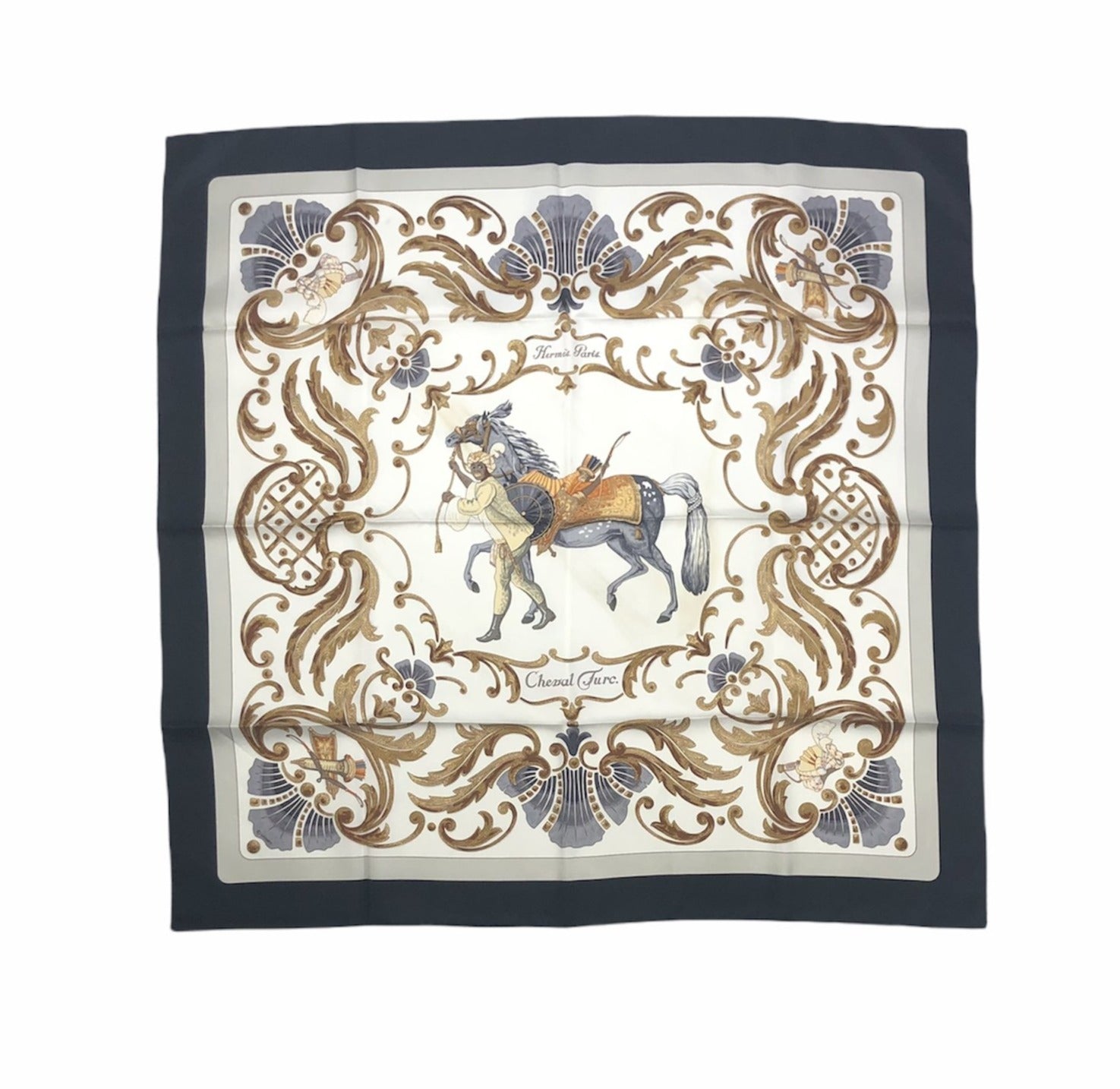 Hermes silk Cheval Turc 90 scarf – My Girlfriend's Wardrobe LLC