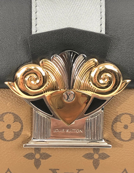 Calfskin Reverse Monogram Column Clutch