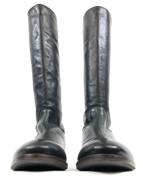 Soft Leather Flat Knee High Boots | Size 38.5