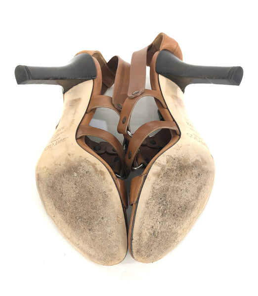 Parade Vachetta Leather  Heeled Caged Sandal | Size US 7 - IT 37.5