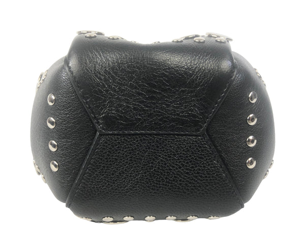 Studded Leather Mini Bucket Crossbody Bag