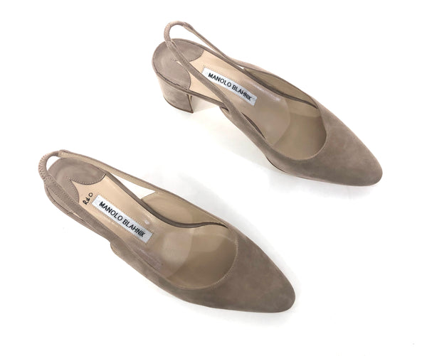 50mm Allurasa Suede Slingback Pump | Size US 7.5 | IT 38