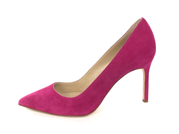 BB Pink Suede Pointed Toe Pump | Size US 38 - IT 38.5